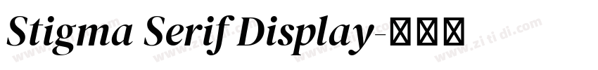 Stigma Serif Display字体转换